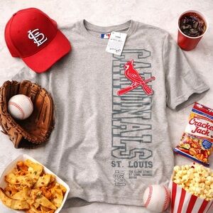 St. Louis Cardinals Graphic Tee NWT XXL MLB Genuine Merchandise Gray T-Shirt